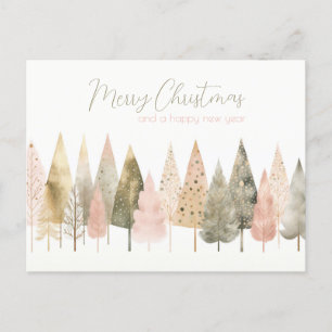 Festliche und elegante Weihnachtskarte Postkarte