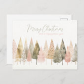 Festliche und elegante Weihnachtskarte Postkarte (Vorne/Hinten)