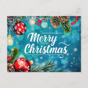 Festliche und elegante Weihnachtskarte Postkarte