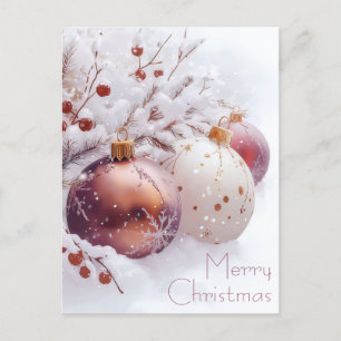 Festliche und elegante Weihnachtskarte Postkarte