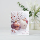 Festliche und elegante Weihnachtskarte Postkarte (Stehend Vorderseite)