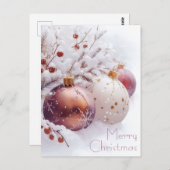 Festliche und elegante Weihnachtskarte Postkarte (Vorne/Hinten)