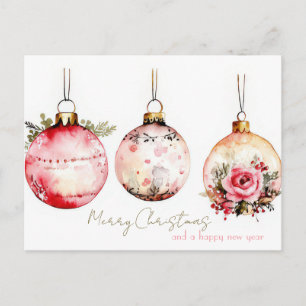 Festliche und elegante Weihnachtskarte Postkarte