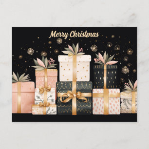 Festliche und elegante Weihnachtskarte Postkarte