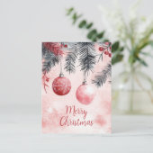Festliche und elegante Weihnachtskarte Postkarte (Stehend Vorderseite)