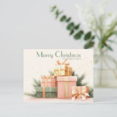 Festliche und elegante Weihnachtskarte Postkarte (Stehend Vorderseite)