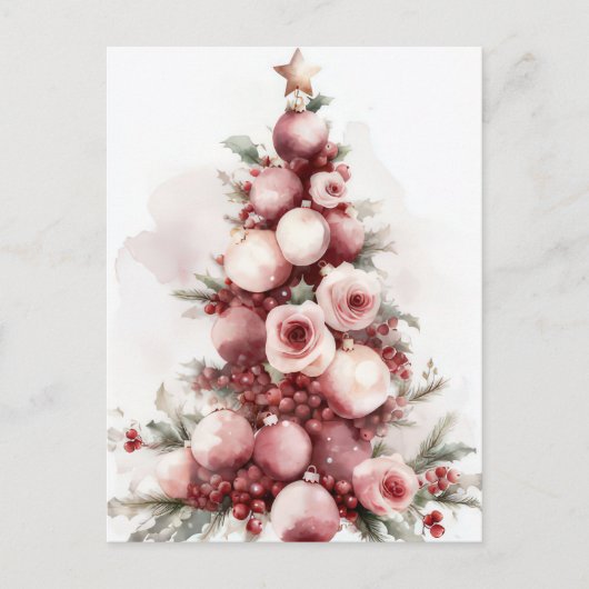 Festliche und elegante Weihnachtskarte Postkarte (Vorderseite)