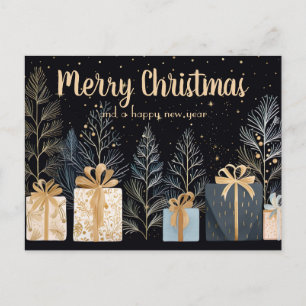 Festliche und elegante Weihnachtskarte Postkarte