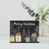 Festliche und elegante Weihnachtskarte Postkarte (Stehend Vorderseite)