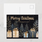Festliche und elegante Weihnachtskarte Postkarte (Vorne/Hinten)