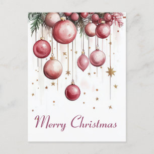 Festliche und elegante Weihnachtskarte Postkarte