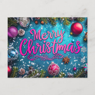 Festliche und elegante Weihnachtskarte Postkarte