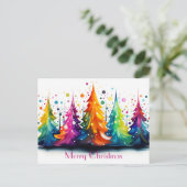 Festliche und elegante Weihnachtskarte Postkarte (Stehend Vorderseite)