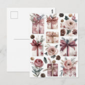 Festliche und elegante Weihnachtskarte Postkarte (Vorne/Hinten)