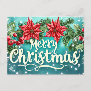 Festliche und elegante Weihnachtskarte Postkarte