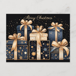 Festliche und elegante Weihnachtskarte Postkarte