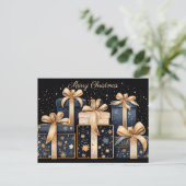 Festliche und elegante Weihnachtskarte Postkarte (Stehend Vorderseite)