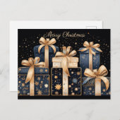 Festliche und elegante Weihnachtskarte Postkarte (Vorne/Hinten)