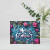 Festliche und elegante Weihnachtskarte Postkarte (Stehend Vorderseite)