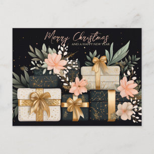 Festliche und elegante Weihnachtskarte Postkarte