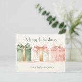 Festliche und elegante Weihnachtskarte Postkarte (Stehend Vorderseite)