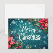 Festliche und elegante Weihnachtskarte Postkarte (Vorne/Hinten)