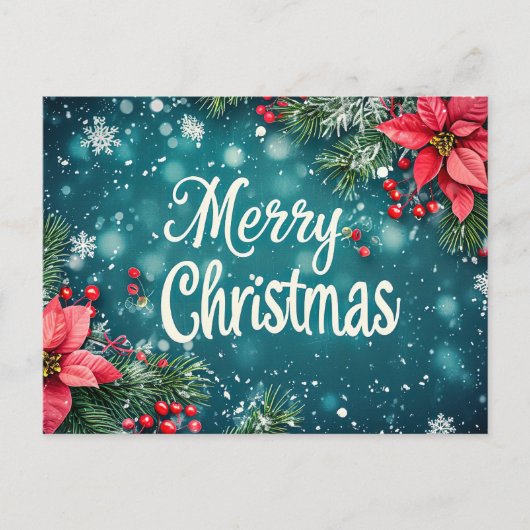 Festliche und elegante Weihnachtskarte Postkarte (Vorderseite)