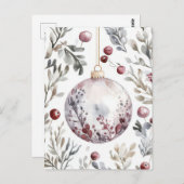Festliche und elegante Weihnachtskarte Postkarte (Vorne/Hinten)