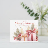 Festliche und elegante Weihnachtskarte Postkarte (Stehend Vorderseite)