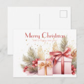 Festliche und elegante Weihnachtskarte Postkarte (Vorne/Hinten)