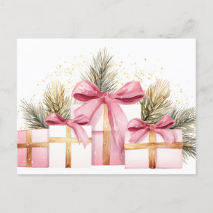 Festliche und elegante Weihnachtskarte Postkarte