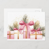 Festliche und elegante Weihnachtskarte Postkarte (Vorne/Hinten)