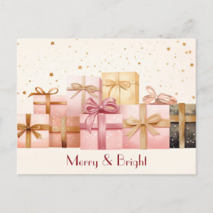 Festliche und elegante Weihnachtskarte Postkarte