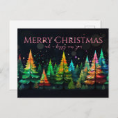 Festliche und elegante Weihnachtskarte Postkarte (Vorne/Hinten)