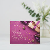 Festliche und elegante Weihnachtskarte Postkarte (Stehend Vorderseite)