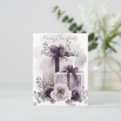 Festliche und elegante Weihnachtskarte Postkarte (Stehend Vorderseite)