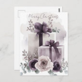 Festliche und elegante Weihnachtskarte Postkarte (Vorne/Hinten)