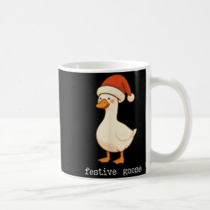 Festliche und fröhliche Gans Weihnachtsmann Hut Xm Kaffeetasse