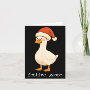 Festliche und fröhliche Gans Weihnachtsmann Hut Xm Karte
