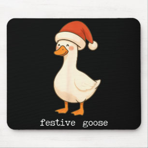 Festliche und fröhliche Gans Weihnachtsmann Hut Xm Mousepad