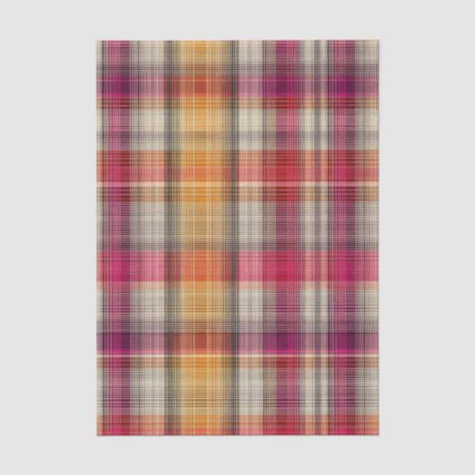 Festliche und Gingham-Muster-Optik Seidenpapier (Vorderseite)