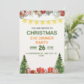 Festliche und lustige Weihnachtsfeier Ansammlung E Einladung (Stehend Vorderseite)