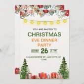 Festliche und lustige Weihnachtsfeier Ansammlung E Einladung (Vorne/Hinten)