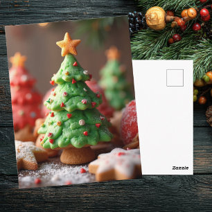 Festliche und niedliche Weihnachts-Grußpostkarte Postkarte