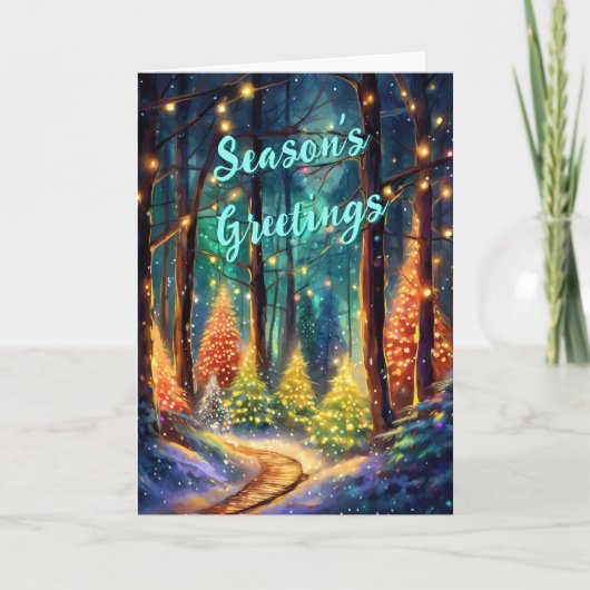 Festliche Urlaubskarte Faltener Urwald Feiertagskarte (Vorderseite)