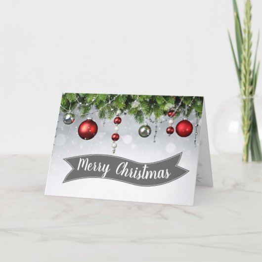 Festliche Verzierungs-Weihnachtskarte Feiertagskarte (Vorderseite)