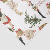 Festliche Vintage Kinder & Weihnachtsgrüße Seidenpapier (Ausschnitt)