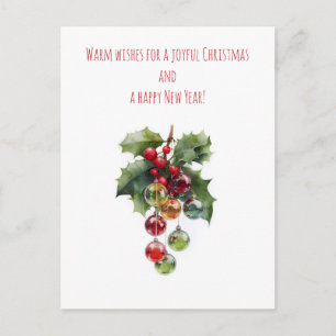 Festliche vintage Mistelzweig Weihnachten Ferien  Postkarte