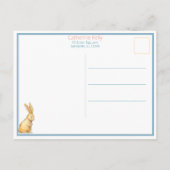 Festliche Vintage Osterbünen, Kinder & Gruß Postkarte (Rückseite)