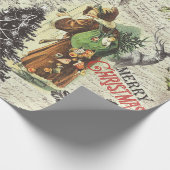 Festliche Vintage Viktorianische Weihnachten Geschenkpapier (Ecke)